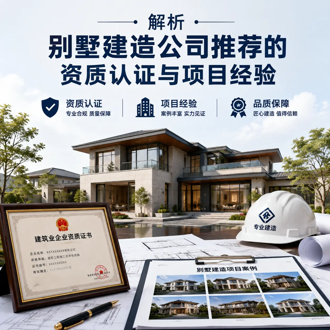 解析 册亨 别墅建造公司推荐的资质认证与项目经验
