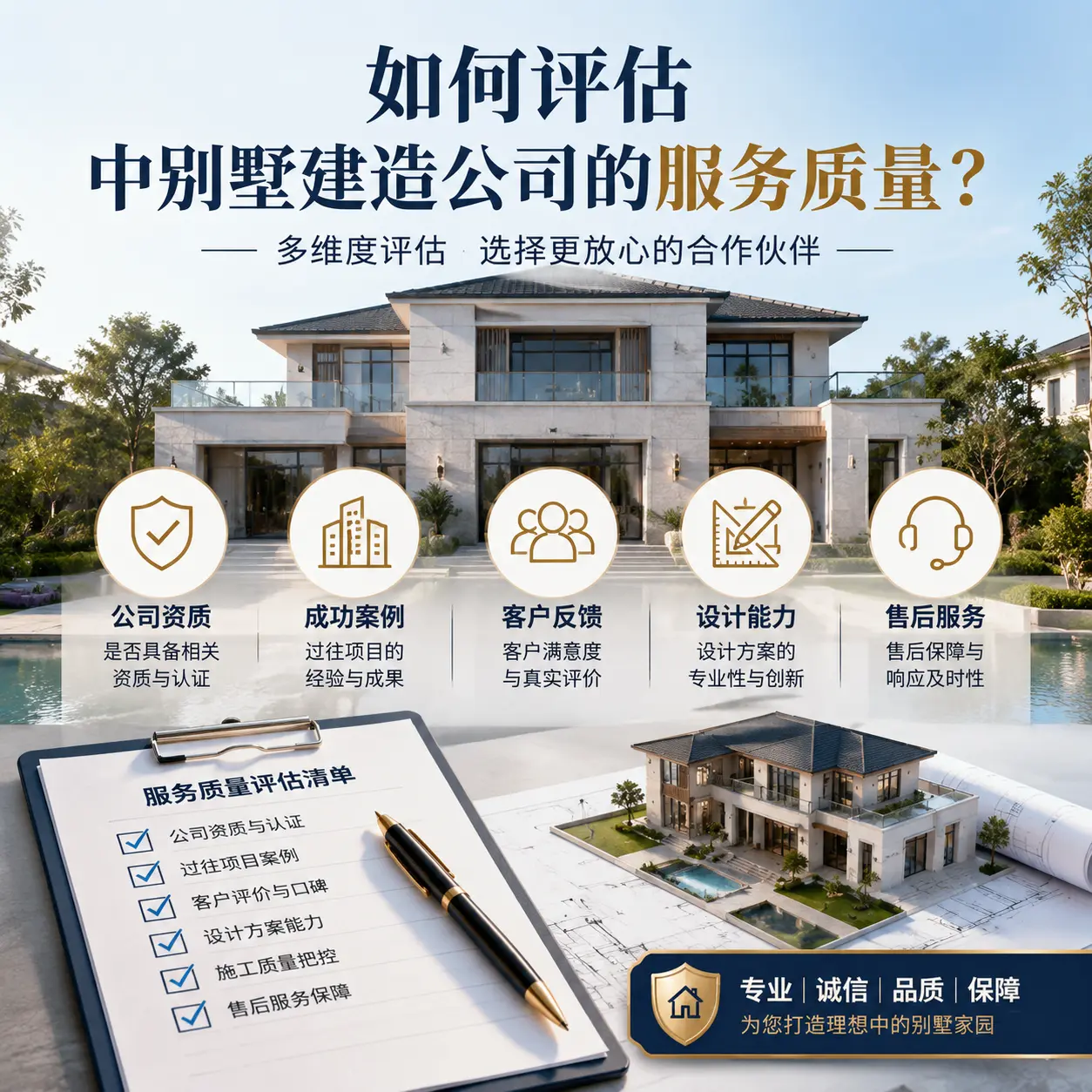 如何评估 册亨 中别墅建造公司的服务质量？