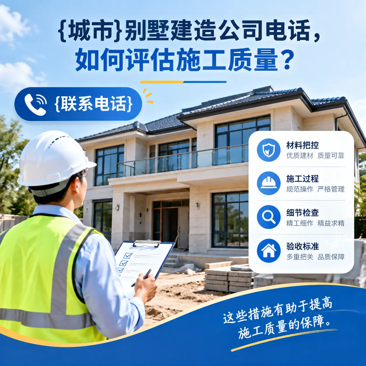 册亨别墅建造公司电话，如何评估施工质量？