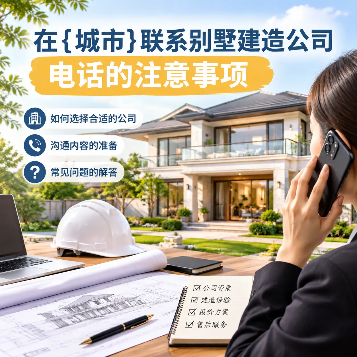 在册亨联系别墅建造公司电话的注意事项