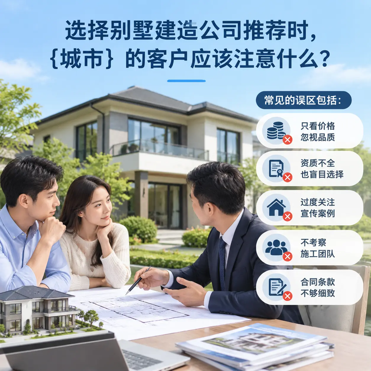 选择别墅建造公司推荐时，册亨 的客户应该注意什么？